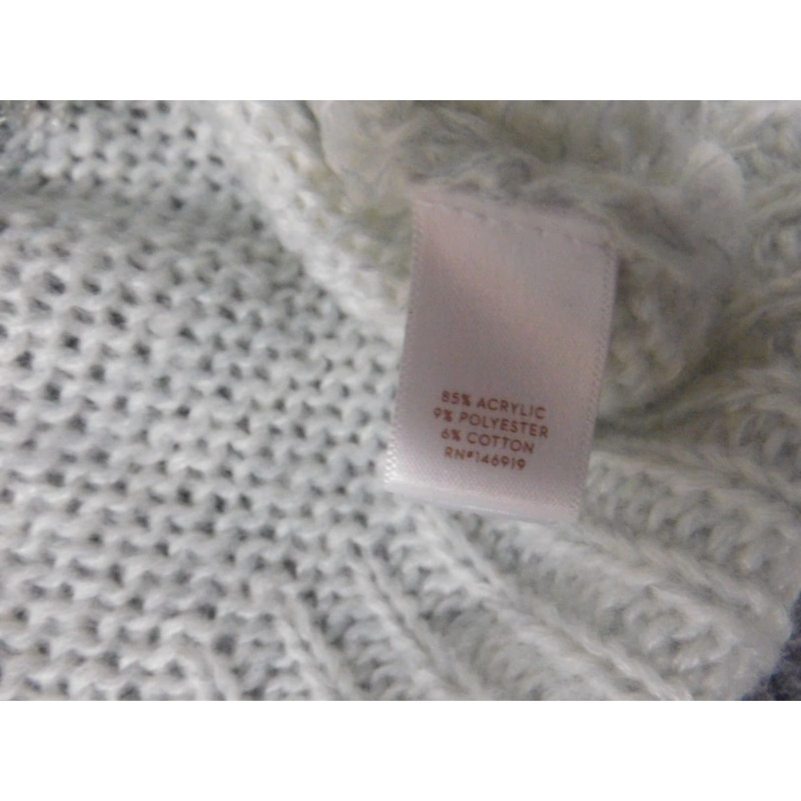 Vintage LC Lauren Conrad Womens Sweater XL gray striped pullover crew neck rib knit stretch Size XL / US 12-14 / IT 48-50 - 5 Thumbnail