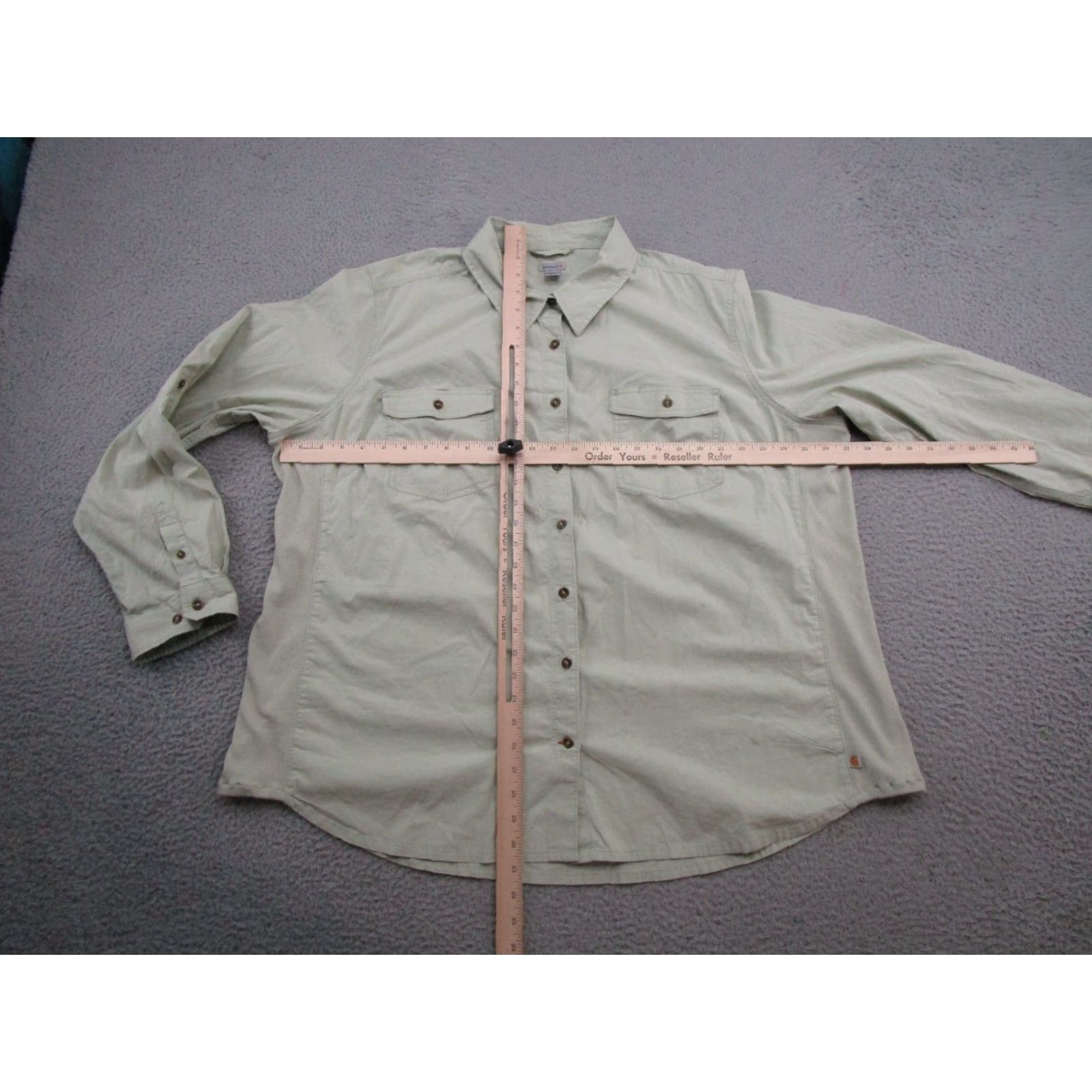 Carhartt Carhartt Women's Button-Up Shirt Rugged Flex Bozeman 3X Green Casual Pockets All Seasons Outdoor Classic Workwear Vintage No Size XXL / US 16-18 / IT 52-54 - 5 Thumbnail