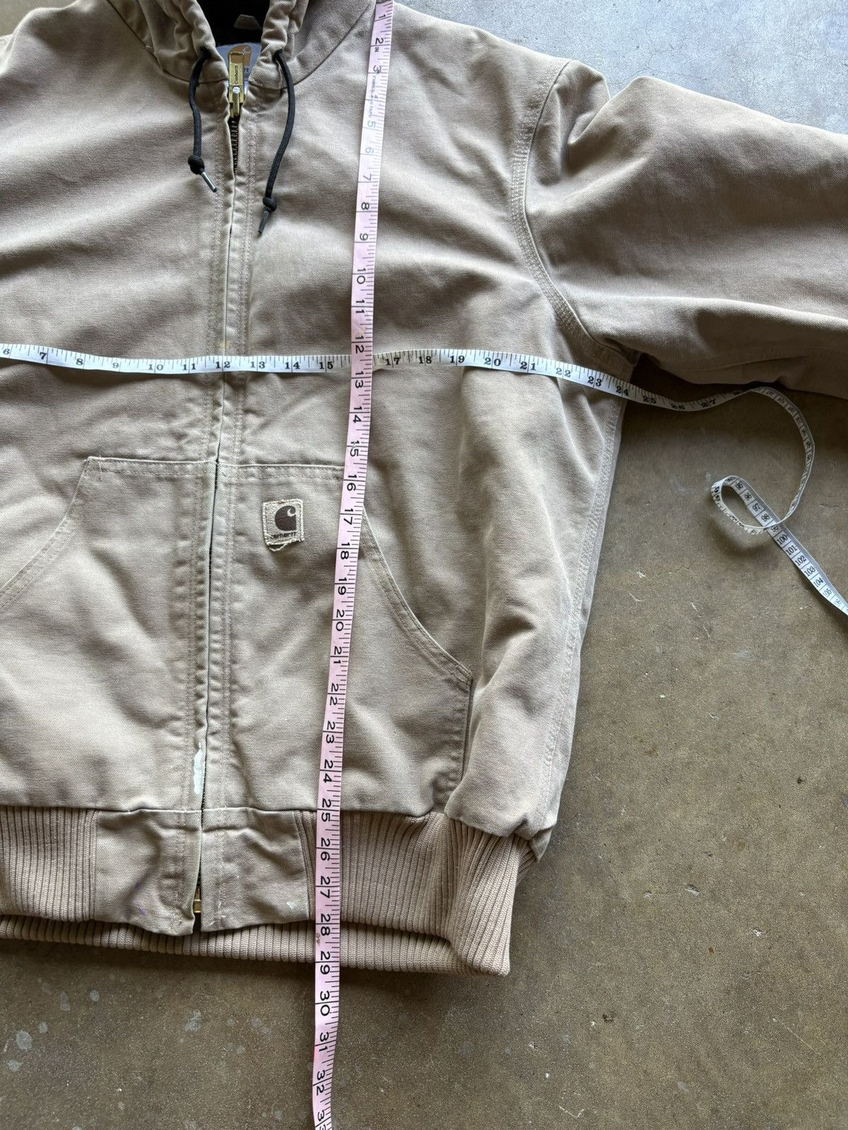 Vintage Vintage 2000s Carhartt Baige Streetwear Baggy Zip Up Jacket Size US M / EU 48-50 / 2 - 7 Thumbnail