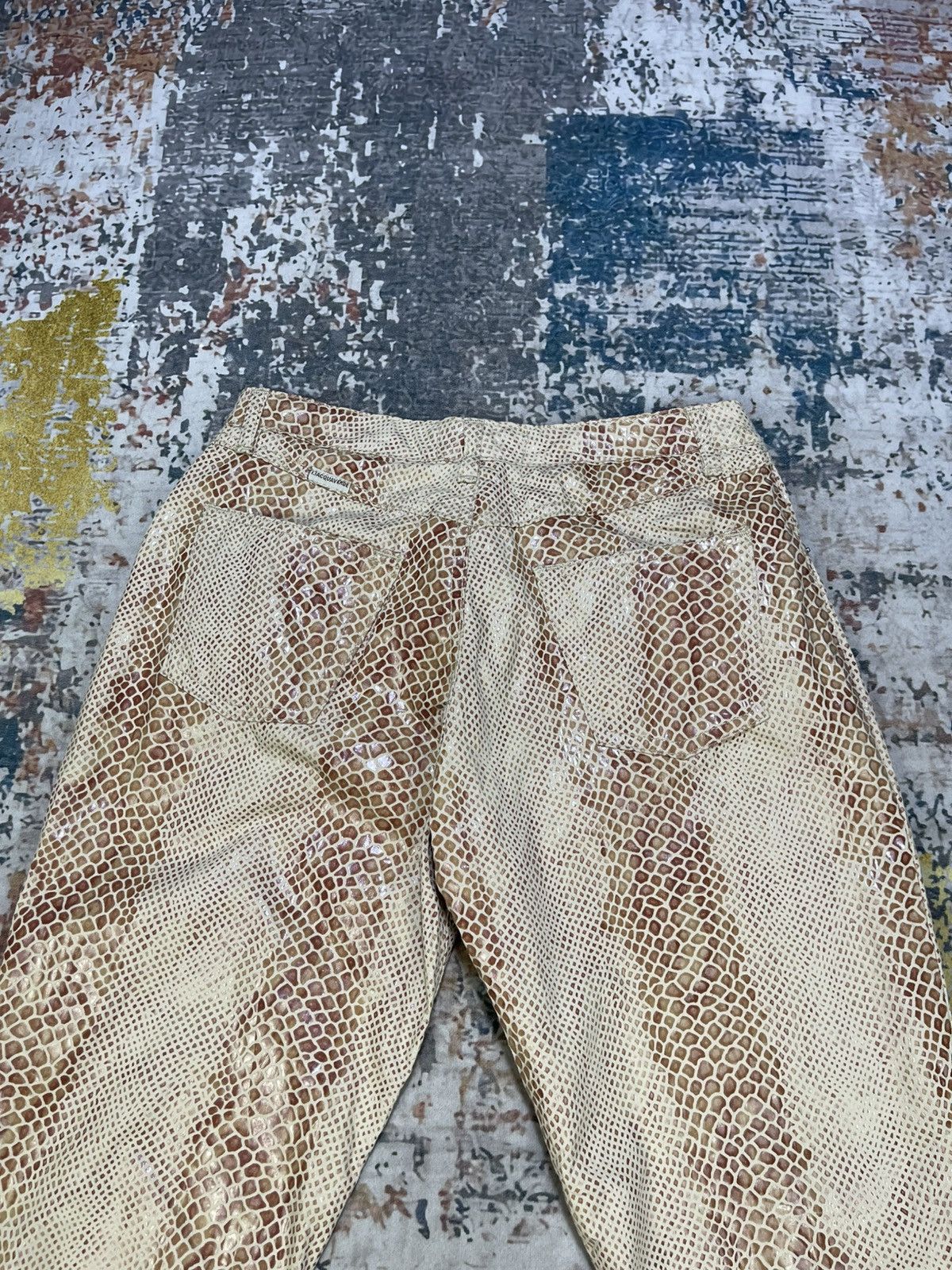 If Six Was Nine Acquaverde Snakeskin Flare Pants Size 28" / US 6 / IT 42 - 6 Thumbnail