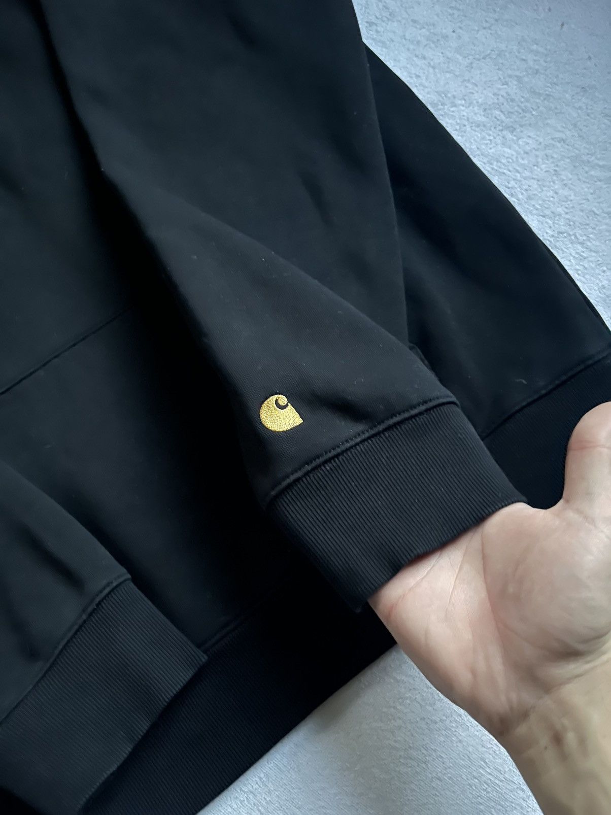 Carhartt Carhartt 1/3 Zip Sweatshirt Black – Logo Sleeve – Size L/XL Size US XL / EU 56 / 4 - 2 Thumbnail