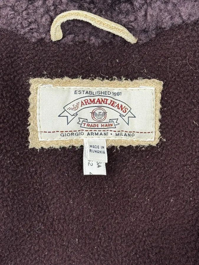 Armani 1990s Armani Beige Shearling Leather Jacket Size US M / EU 48-50 / 2 - 12 Thumbnail