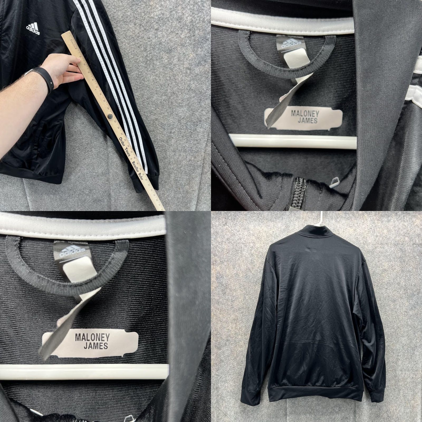 Adidas Adidas Jacket Men Large Black Full Zip Essential Warm Up 3 Stripes Track Sweater Size US L / EU 52-54 / 3 - 8 Thumbnail