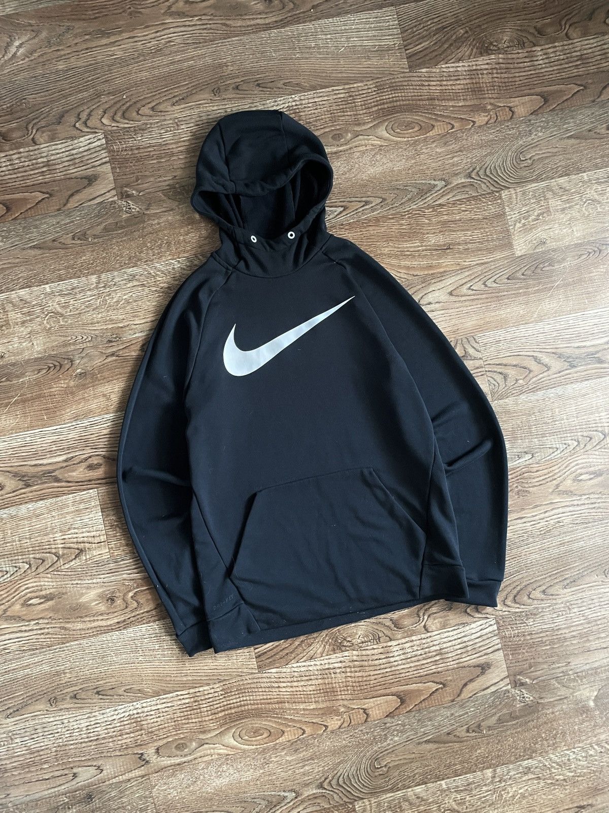 Nike × Vintage Vintage Nike Hoodie Boxy Fit Big Swoosh Y2k Size US M / EU 48-50 / 2 - 2 Thumbnail