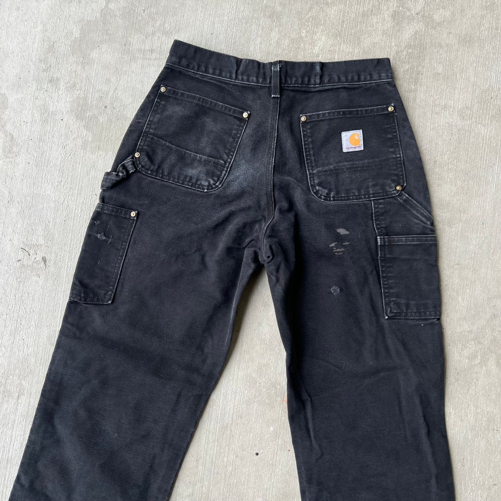 Carhartt × Vintage Carhartt faded black double knee work wear carpenter pants Size US 29 - 6 Thumbnail