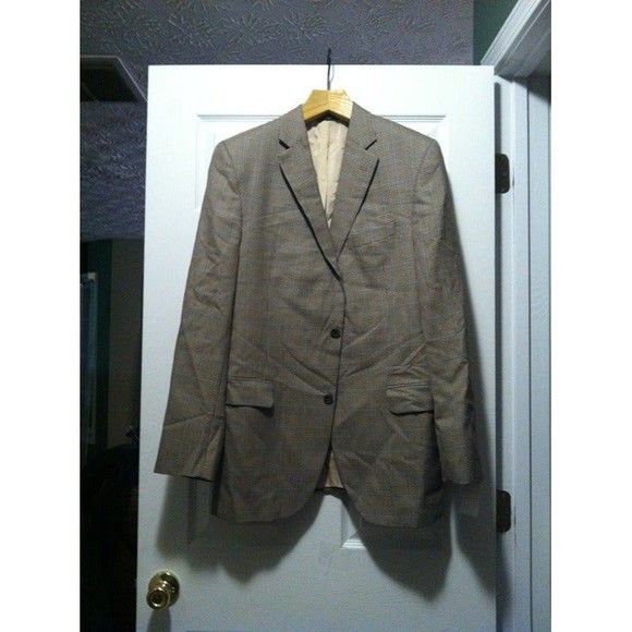 Saks Fifth Avenue SAKS FIFTH AVENUE MEN'S 100%WOOL SPORT COAT BLAZER SIZE:42L Size 42L - 4 Thumbnail