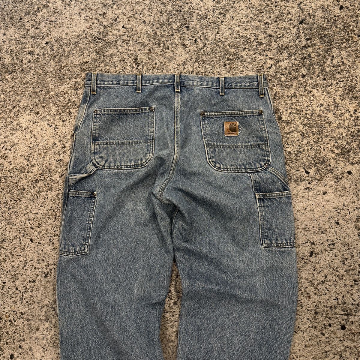 Carhartt Vintage Carhartt Denim Double Knee Thrashed Faded ERD Grunge Size US 41 - 7 Thumbnail