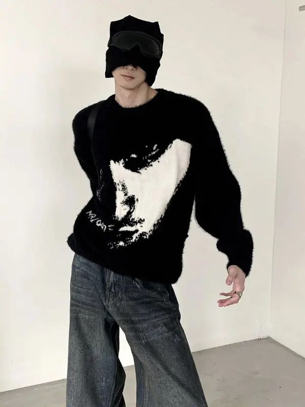 VIBE Street Mohair Pullover Loose Knit Sweater Size US M / EU 48-50 / 2 - 1 Thumbnail