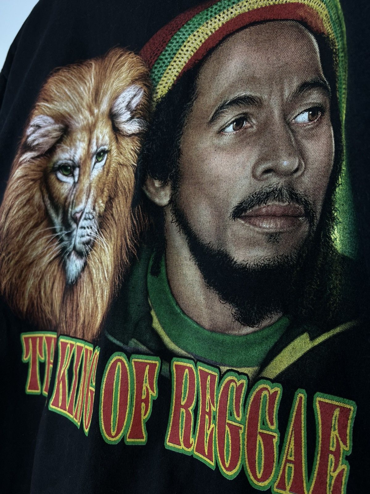 Band Tees × Bob Marley Bob Marley King of Reggae Black T Shirt Size US L / EU 52-54 / 3 - 3 Thumbnail