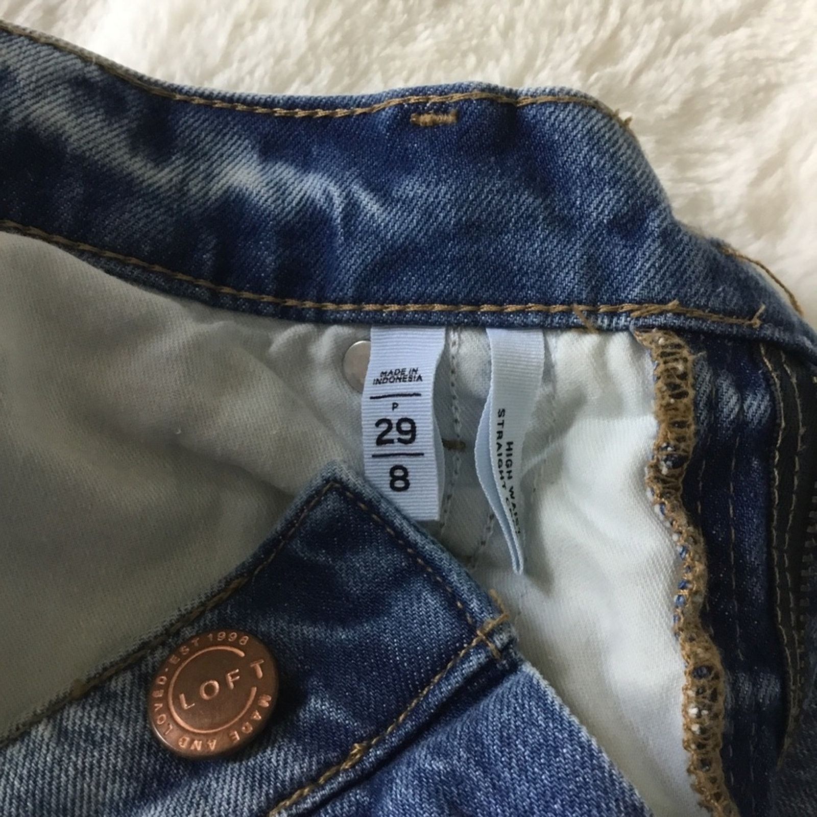 Loft Loft Blue High Waist Straight Crop Jeans Size 30" / US 8 / IT 44 - 11 Thumbnail