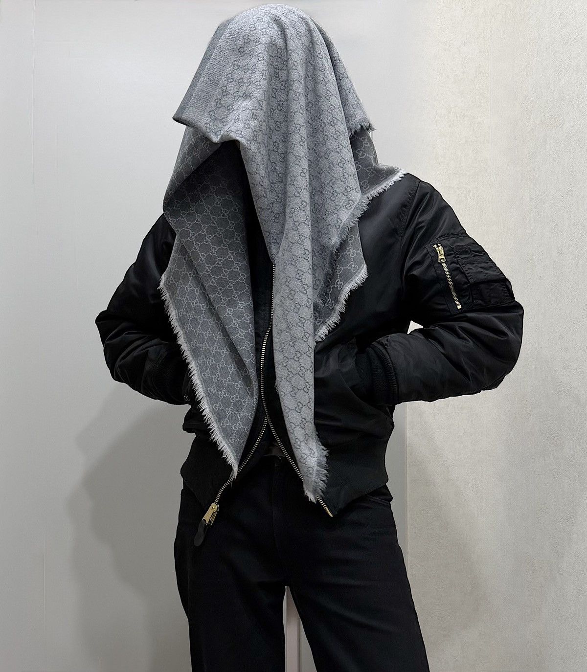 Gucci GUCCI GG Monogram Wool Big Scarf Demna Nettspend Fakemink Size ONE SIZE - 2 Thumbnail