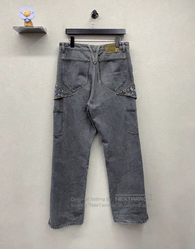 Louis Vuitton Louis Vuitton Irregular black and grey jeans with full log Size US 30 / EU 46 - 3 Thumbnail