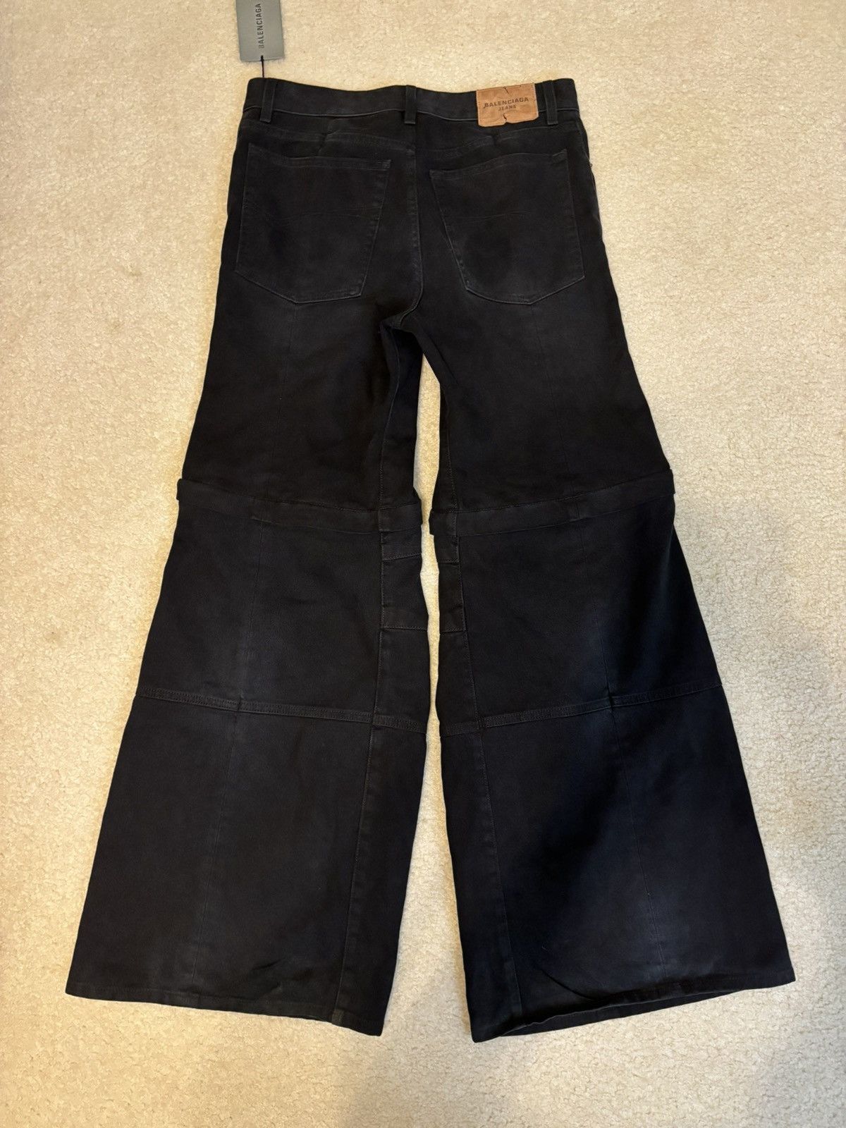 Balenciaga Balenciaga Flared Cargo Pants Sunbleached Black Size US 30 / EU 46 - 8 Thumbnail