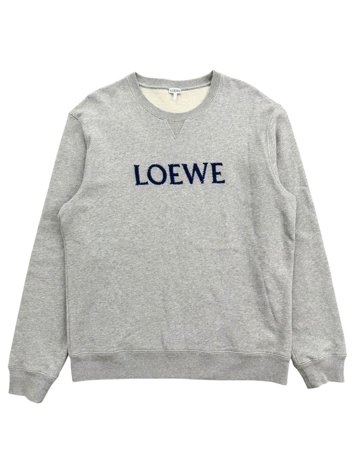 Loewe Loewe Grey Blue Embroidered Logo Crewneck Size US XL / EU 56 / 4 - 1 Thumbnail