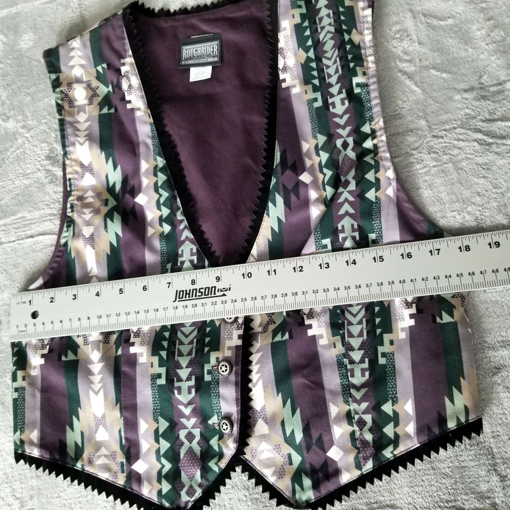 Vintage VINTAGE Roughrider Circle T Aztec Print Tapestry Western Vest Womens Medium USA Size M / US 6-8 / IT 42-44 - 6 Thumbnail