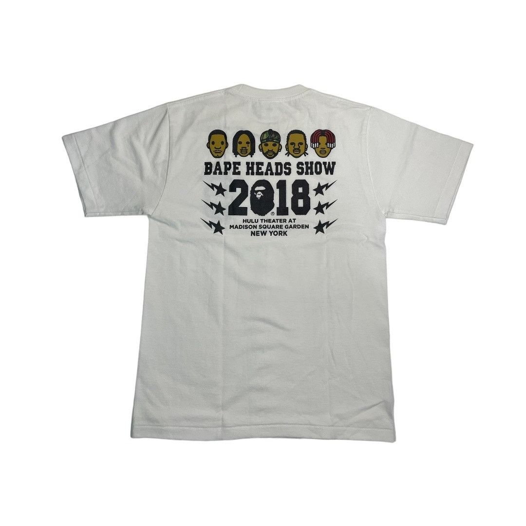 image of Bape Heads Show 2018 Tee in White, Men's (Size Small)