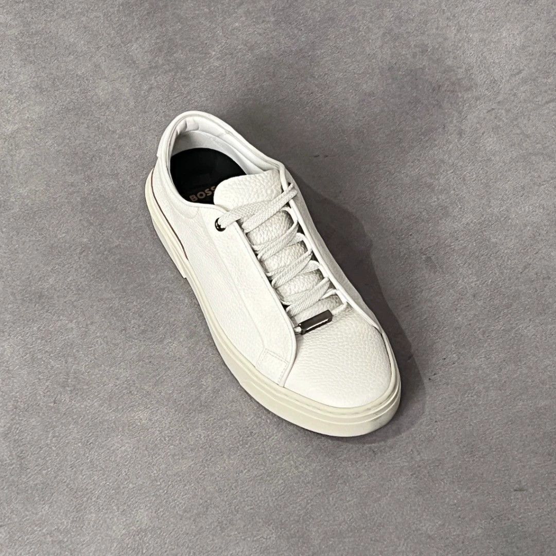 Hugo Boss HUGO BOSS White Leather Casual Sneakers 39-45 Size US 6 / EU 39 - 7 Thumbnail