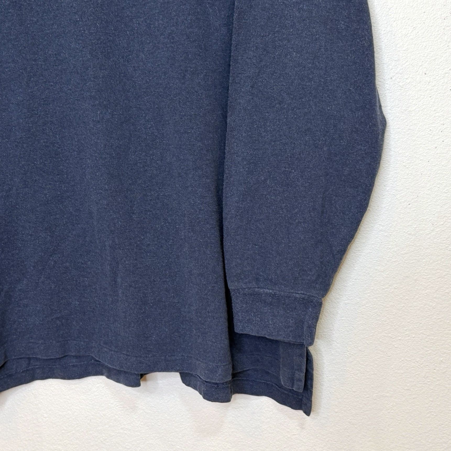 Polo Ralph Lauren VINTAGE Polo Ralph Lauren Pique Long Sleeve Polo Shirt 3XLT Mens Dark Blue Logo Classic Preppy 100% Cotton Slit Button Collared Regular Tall Shirt Size US XXL / EU 58 / 5 - 3 Thumbnail