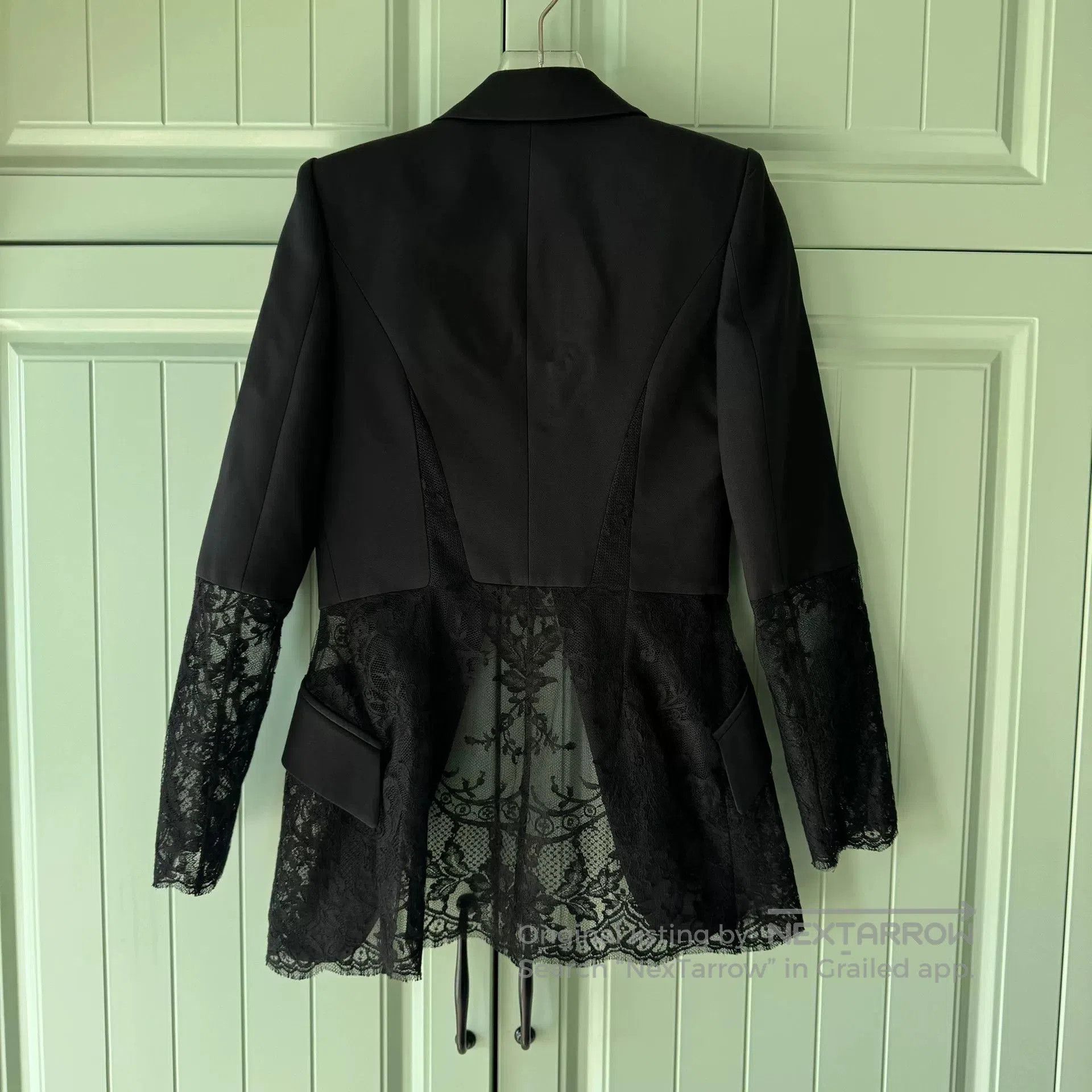 Alexander McQueen Alexander McQueen Black Lace Blazer. Size XS / US 0-2 / IT 36-38 - 2 Thumbnail