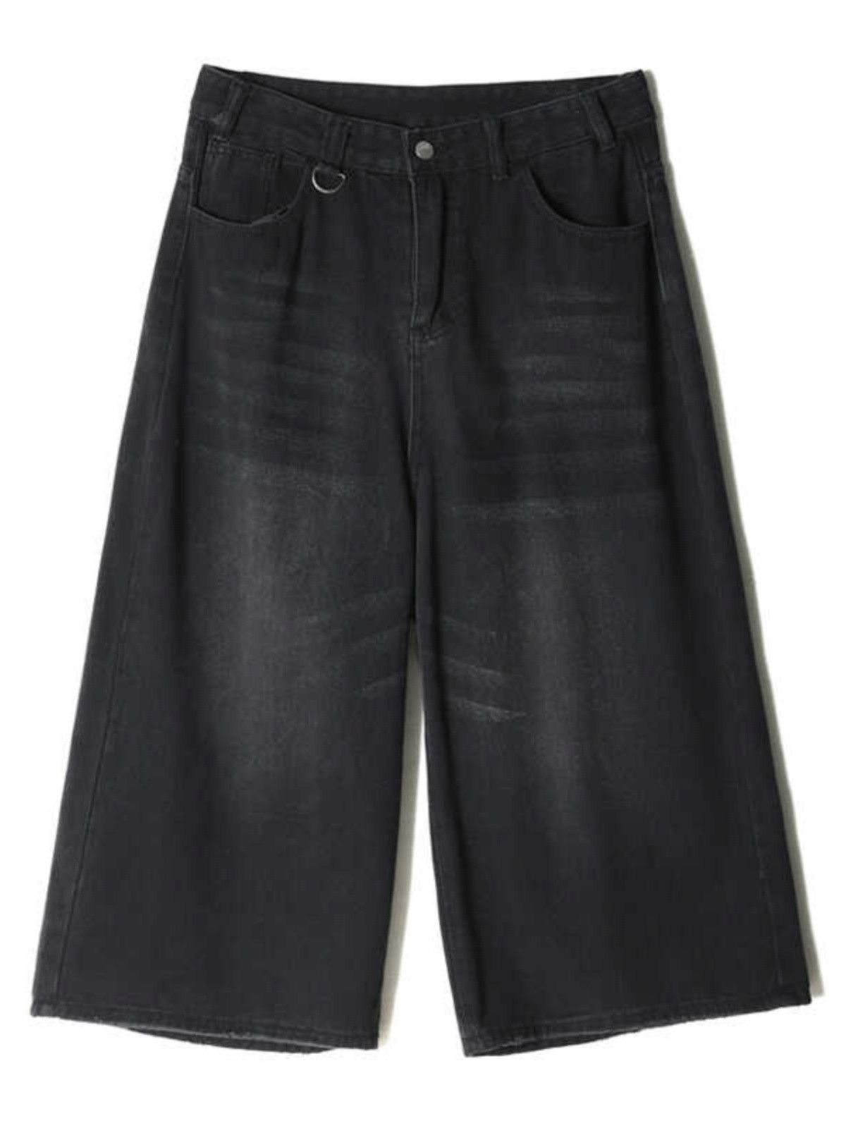 Japanese Brand × Jean Loose straight leg wide leg denim shorts Size US 32 / EU 48 - 6 Thumbnail