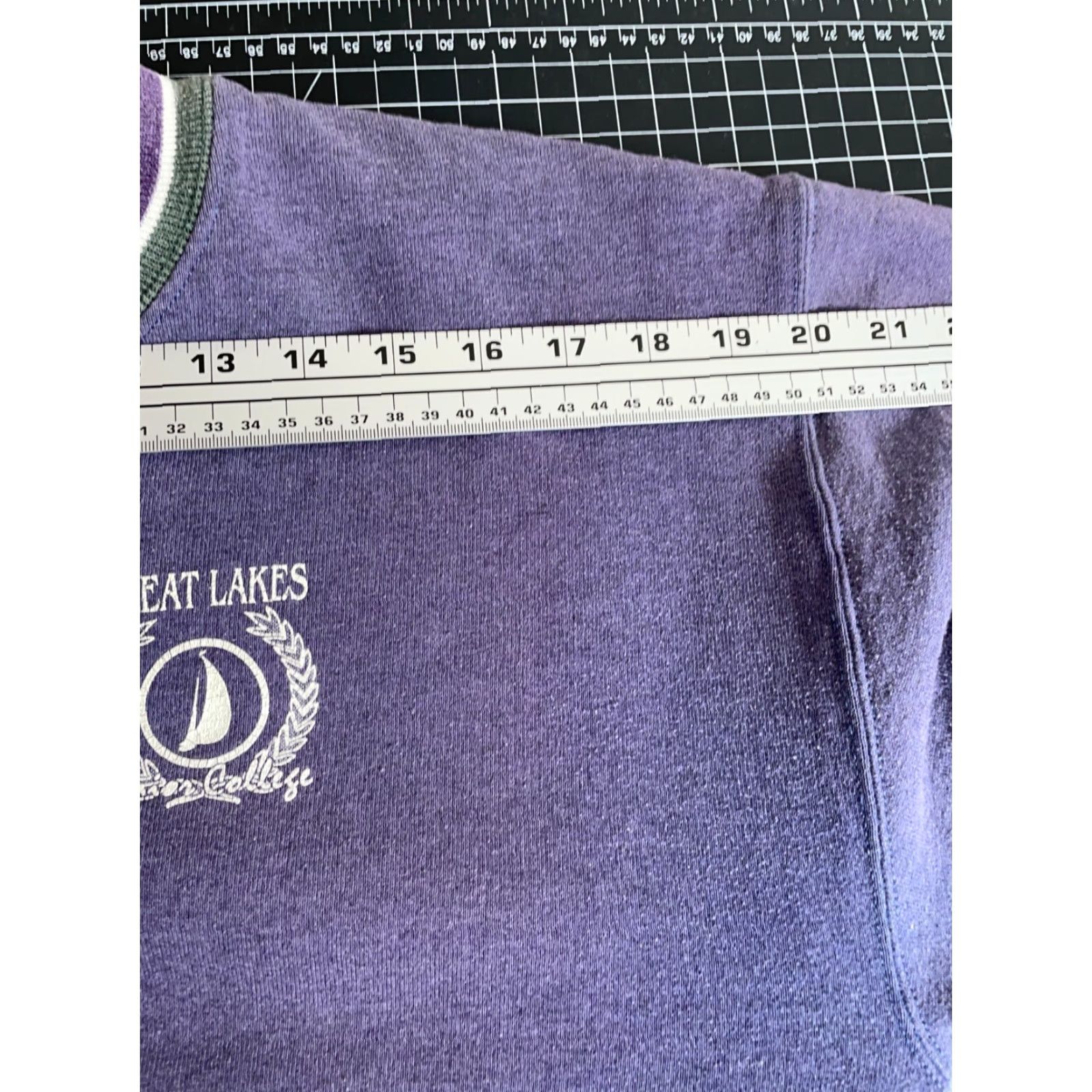 Jerzees VINTAGE Jerzees Sweatshirt Michigan 90s Great Lakes Junior College Adult Medium Blue Crew Neck Pullover Graphic Print University/College Retro Size US M / EU 48-50 / 2 - 7 Thumbnail