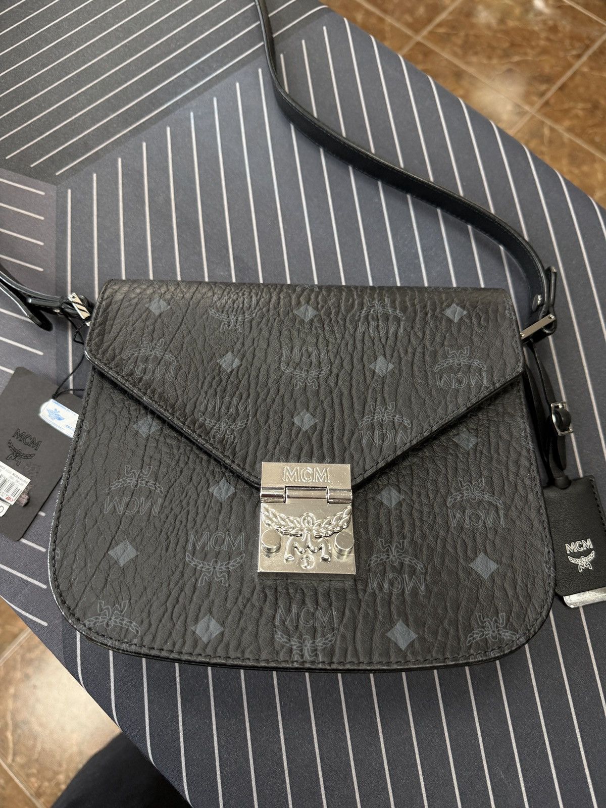 MCM ❗️NWT 🇮🇹 MCM Visetos Monogram Patricia Shoulder Bag Rare Size ONE SIZE - 3 Thumbnail