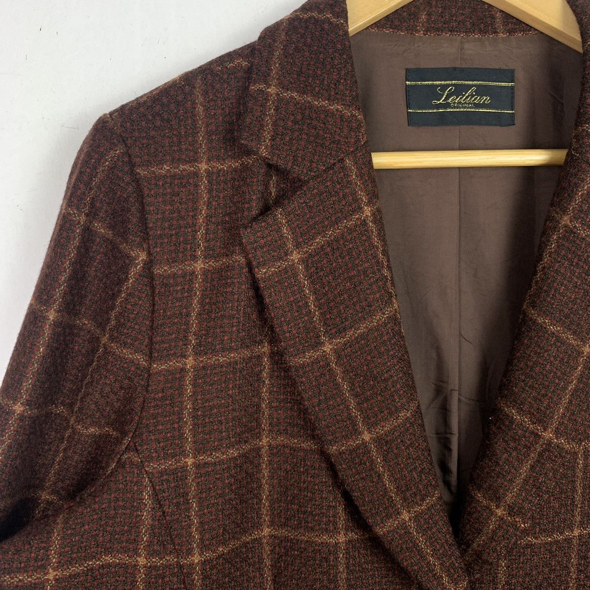 Designer × Vintage Vintage Chekered Blazer Jacket by Leilian Size US XL / EU 56 / 4 - 5 Thumbnail