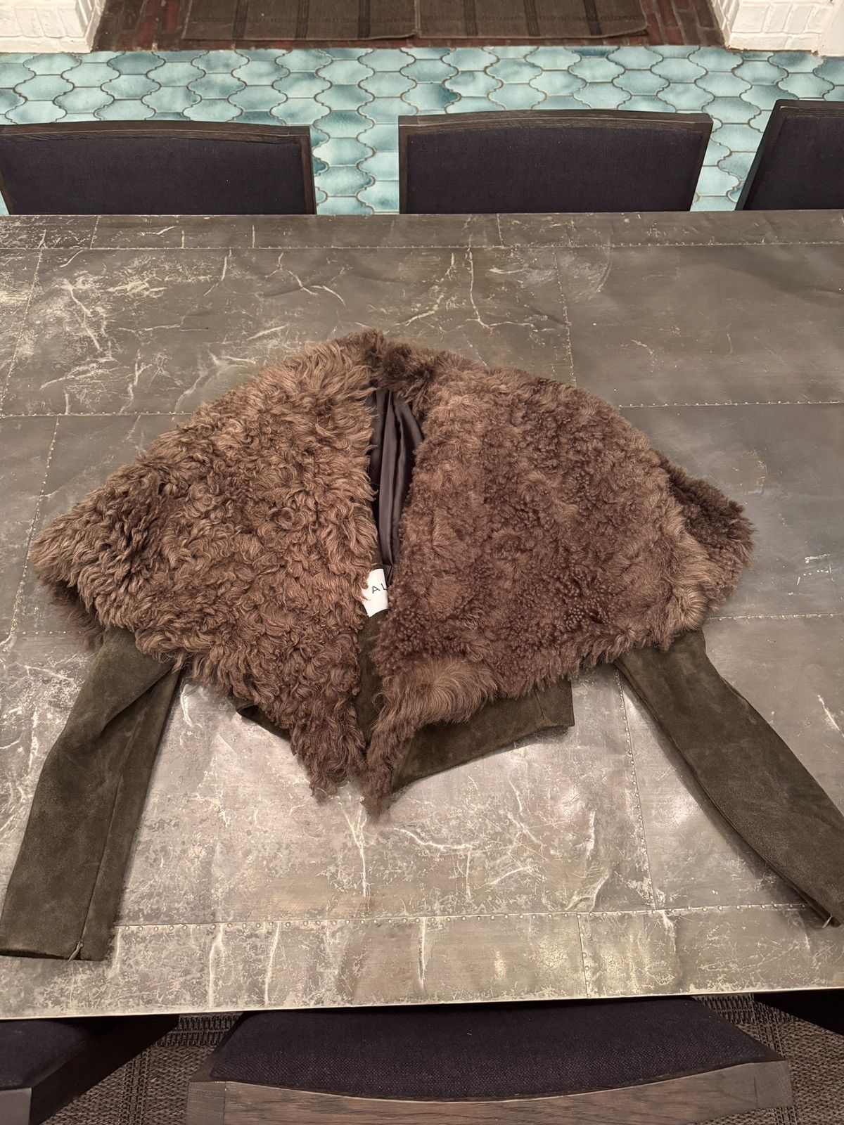 Alaia Shearling Suede Jacket