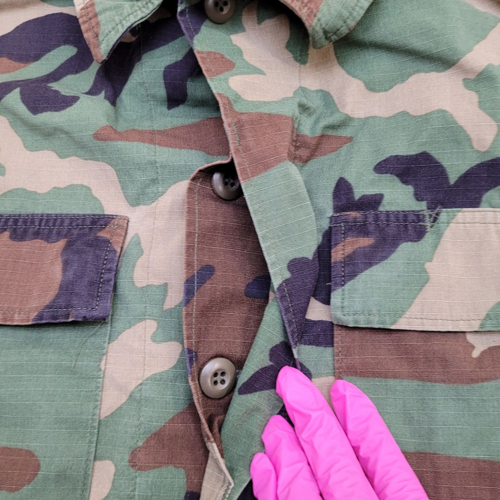 Vintage Vintage 90s Woodland Camo M65 Field Jacket S/M 21x28 Ripstop Size US M / EU 48-50 / 2 - 6 Thumbnail
