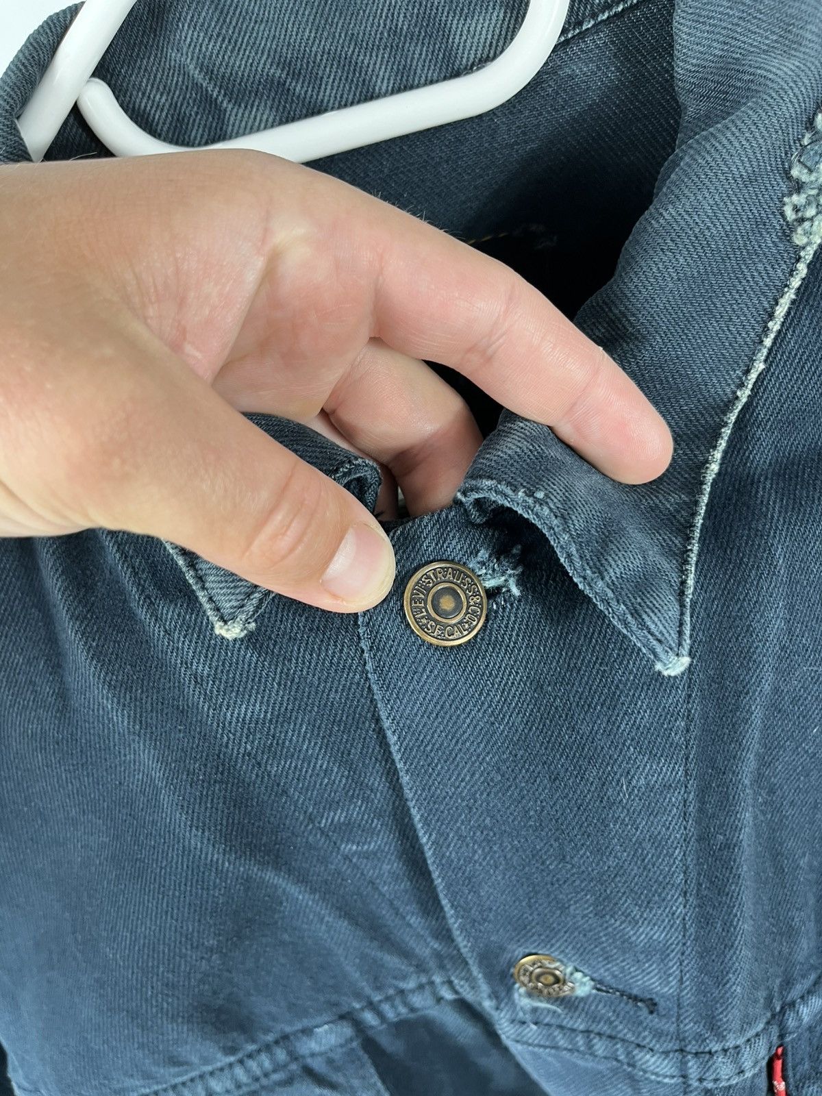 Levi's Vintage Levi’s Faded Green Denim Jacket Distressed Worn Look Size US L / EU 52-54 / 3 - 6 Thumbnail