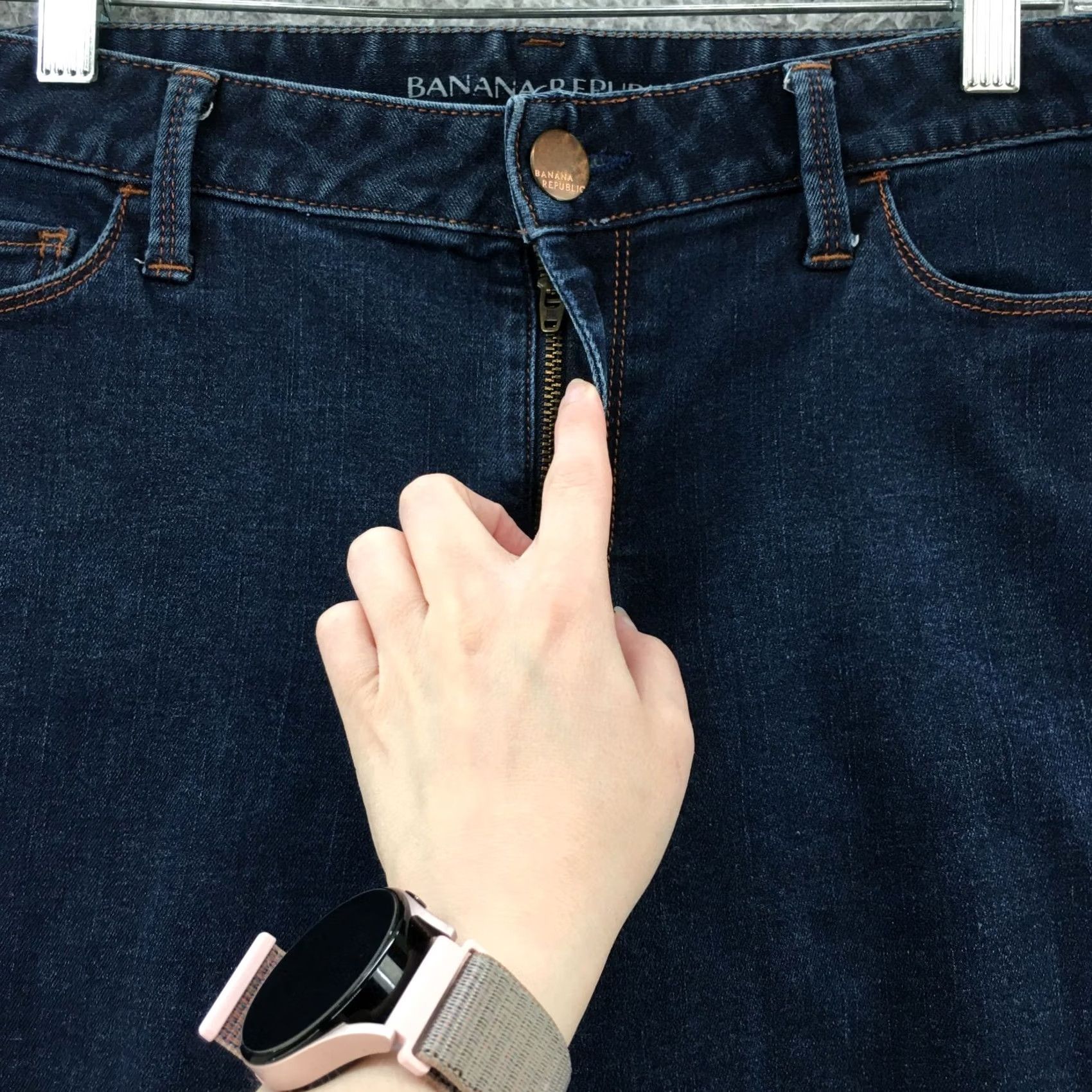 Banana Republic Banana Republic Skinny Jeans Womens 30 Blue Denim Mid Rise Zip Jeans Size 30" / US 8 / IT 44 - 3 Thumbnail