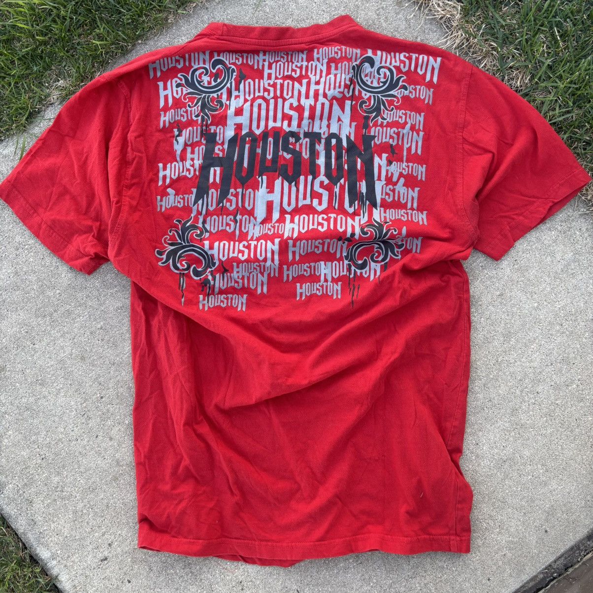 NBA × Vintage Y2K Grunge Houston Rockets Shirt Size US L / EU 52-54 / 3 - 4 Thumbnail