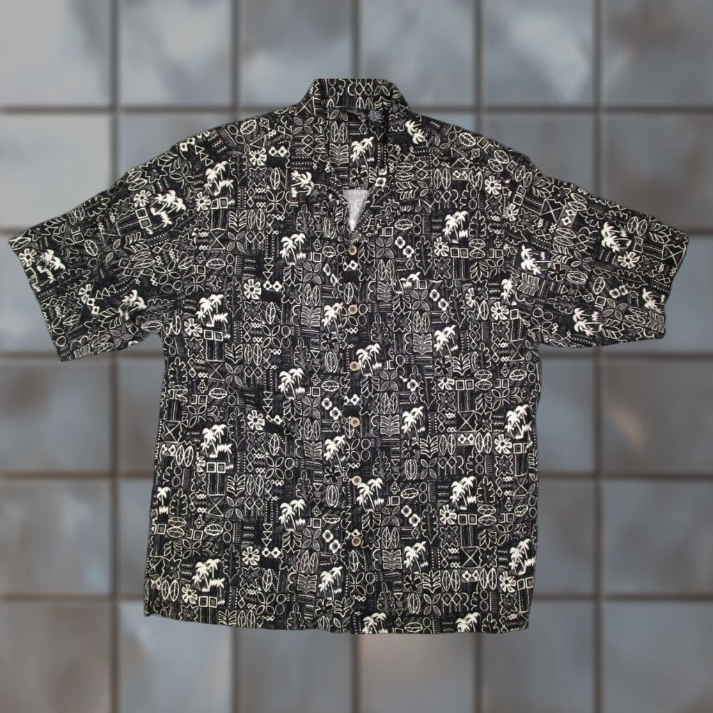 Ocean Pacific VINTAGE Ocean Pacific Shirt Mens L Black Button-Up Tiki Camp Hawaiian Y2K Size US L / EU 52-54 / 3 - 1 Thumbnail