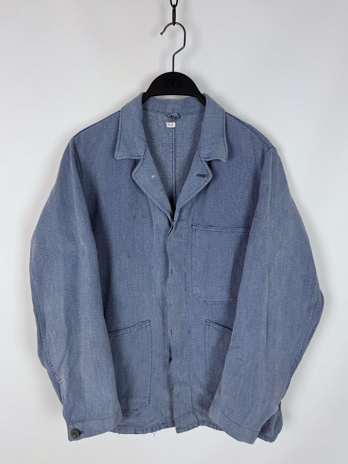 Vintage 70-80’s Vintage Distressed Workers Cotton Chore Jacket Size US S / EU 44-46 / 1 - 4 Thumbnail