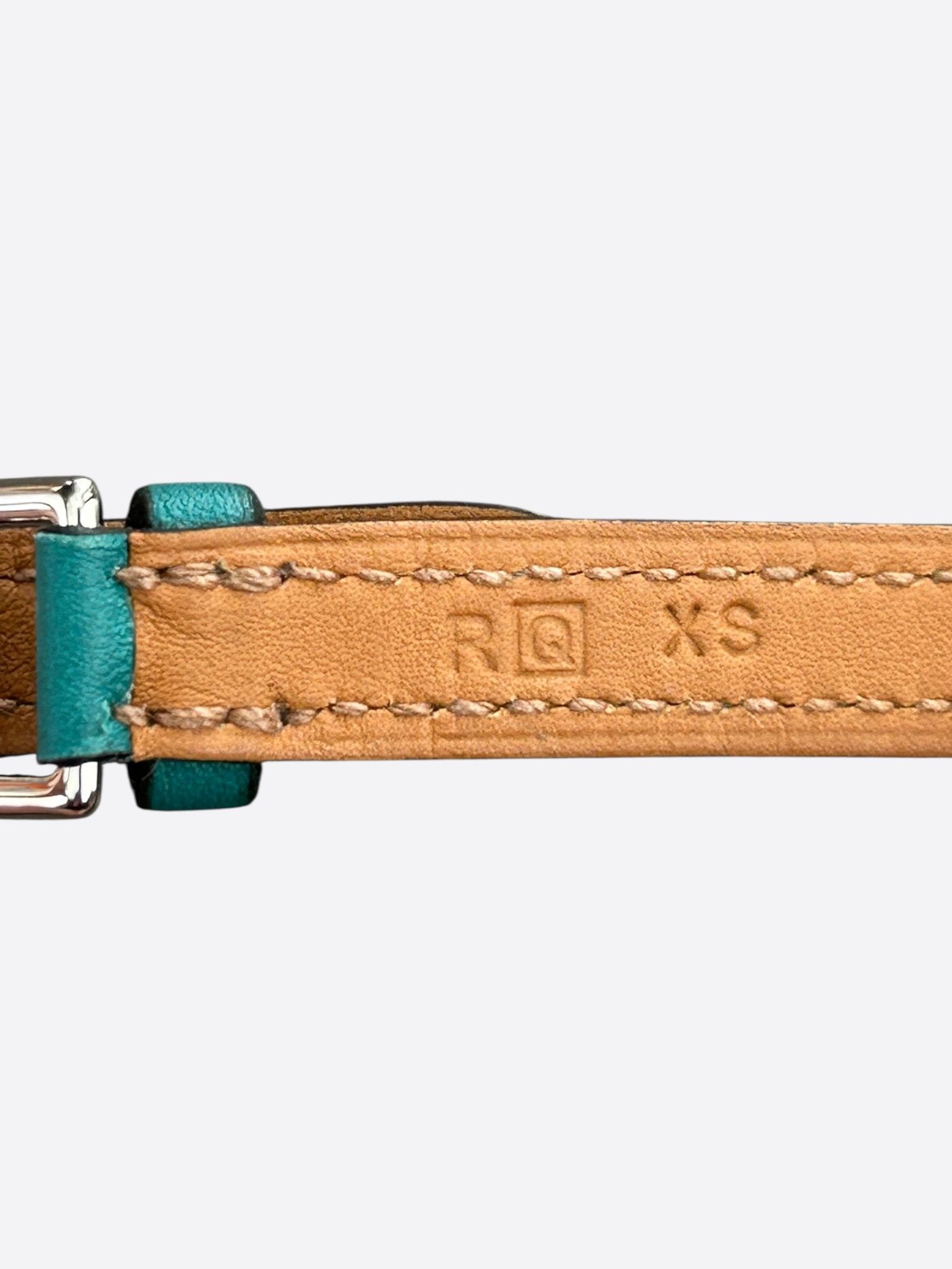 Hermes Green Swift & Palladium Hardware Etriviere Double Bracelet Size ONE SIZE - 3 Thumbnail