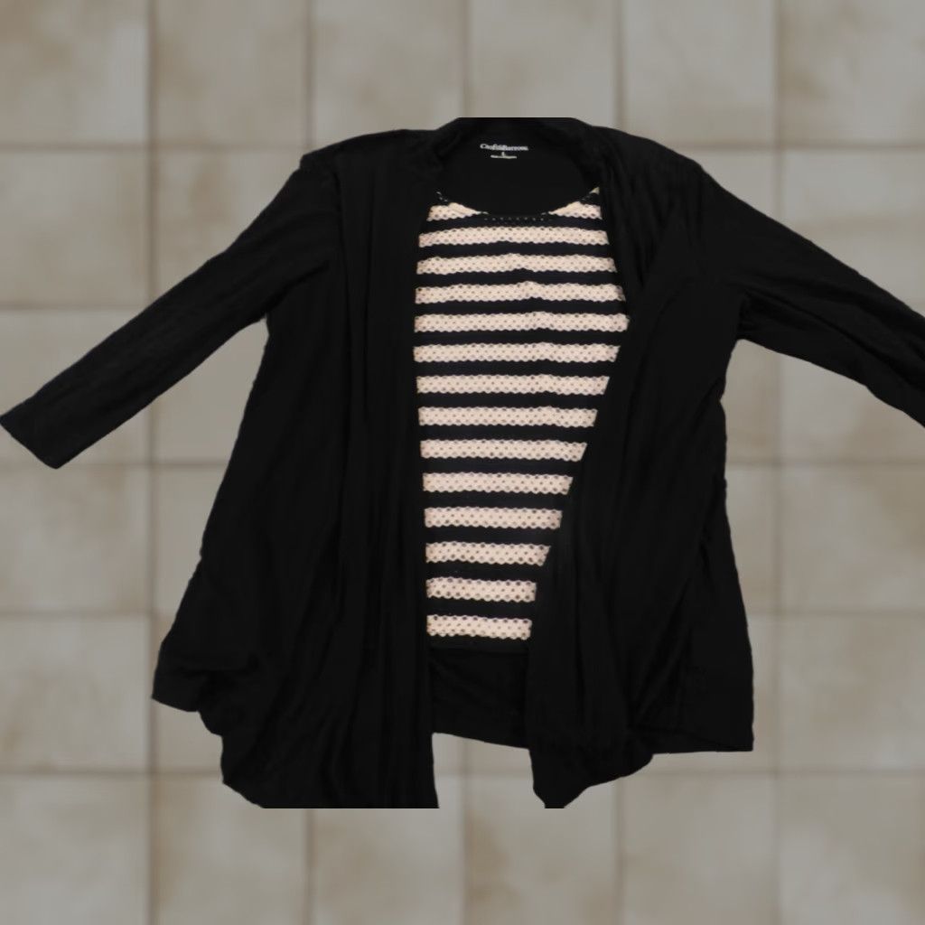 Croft & Barrow Croft & Barrow Womens Sweater Large Black Pullover Knit Turtleneck Long Sleeve Embroidered Rayon Spandex Size L / US 10 / IT 46 - 1 Thumbnail