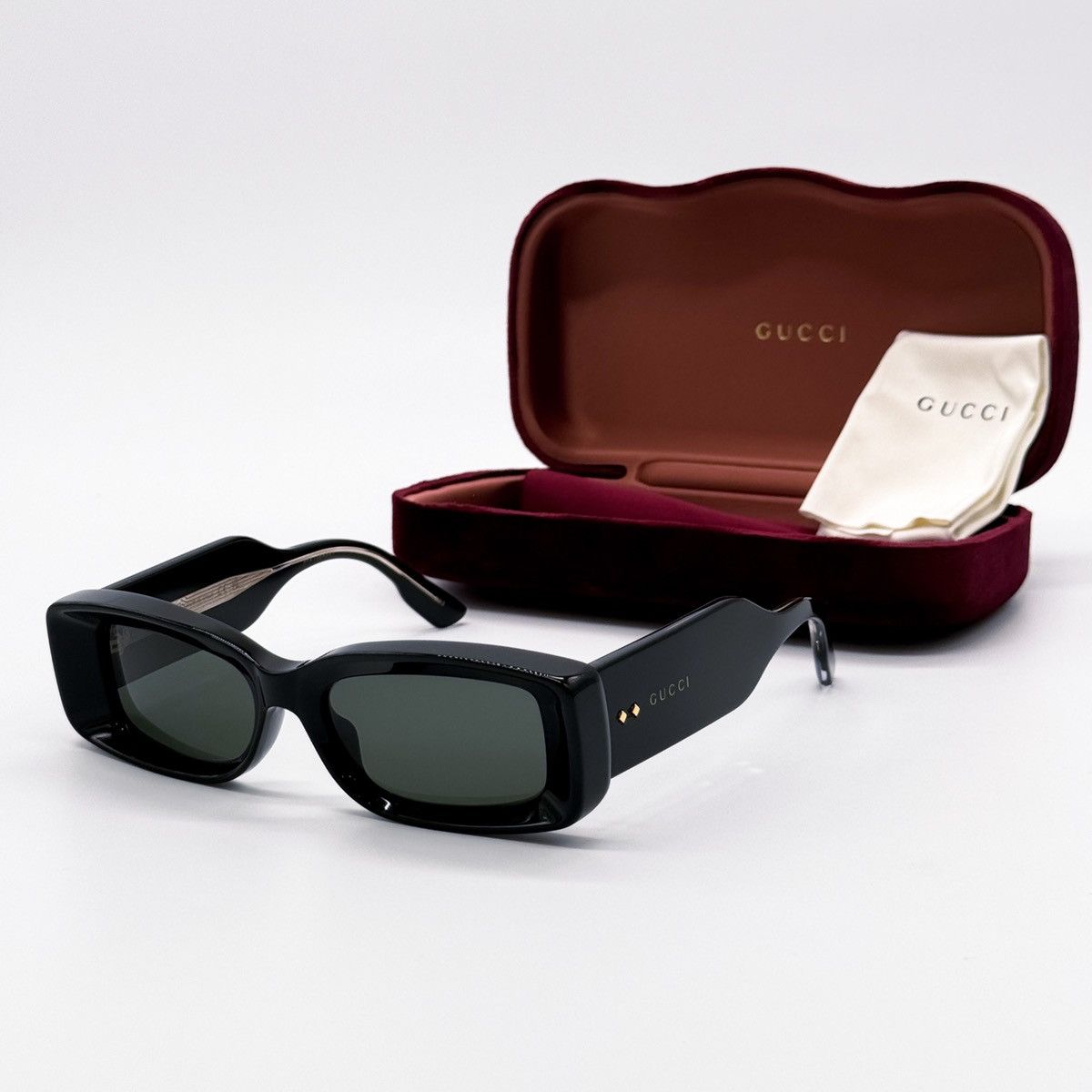 Gucci NEW GUCCI GG1528S 001 SQUARE BLACK GREY WOMEN SUNGLASSES Size ONE SIZE - 2 Thumbnail