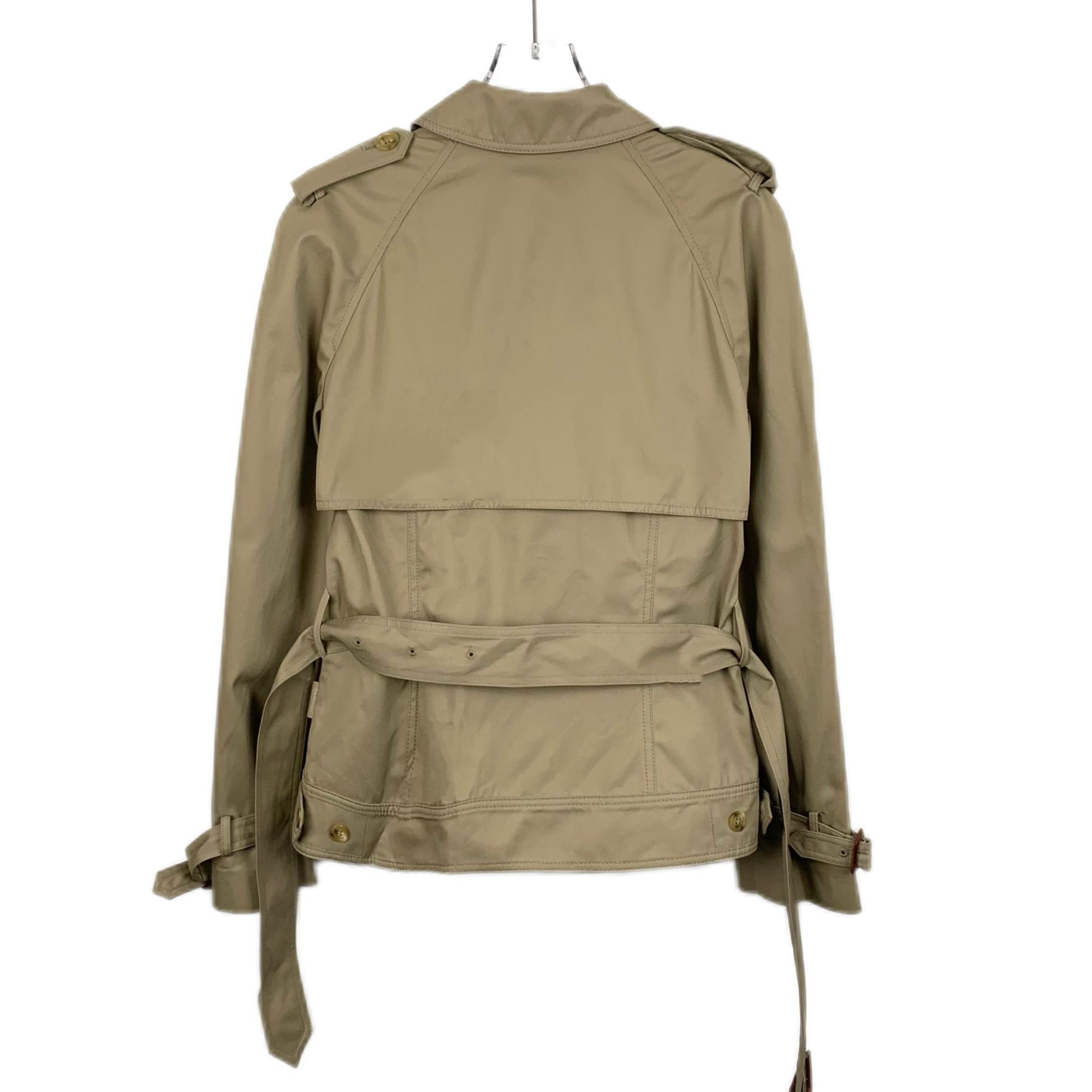 Moncler [Moncler] Brown Notch Lapel Double-Breast Belted Short Trenc Size S / US 4 / IT 40 - 11 Thumbnail