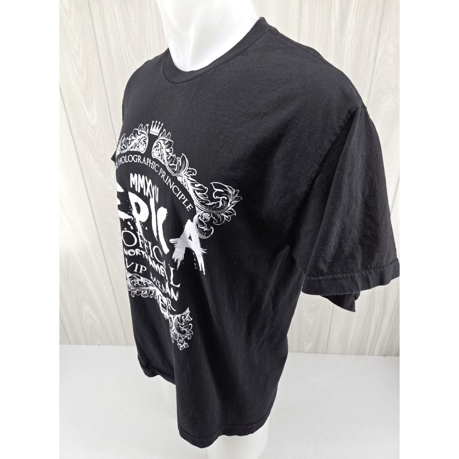 Vintage Epica Band VIP Member Black Shirt Size Large T-Shirt Men Graphic Print Short Sleeve 100% Cotton Size US L / EU 52-54 / 3 - 6 Thumbnail
