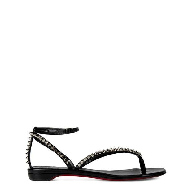 Christian Louboutin So Me Tonguetta Spiked Leather Sandals Size US 9 / IT 39 - 1 Thumbnail