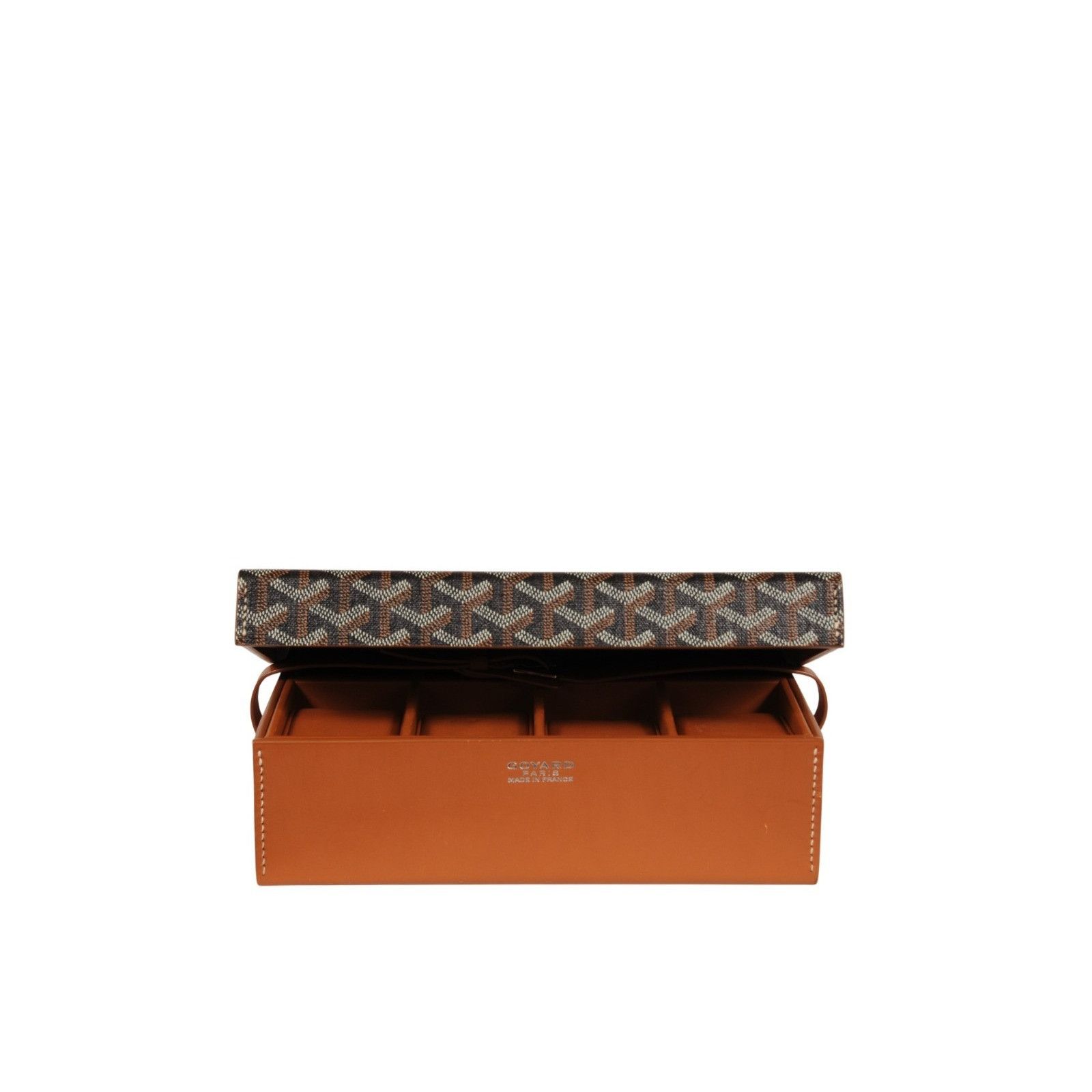 Goyard Montre De Voyage Eight Watch Box Black Tan Travel Trunk Size ONE SIZE - 15 Thumbnail