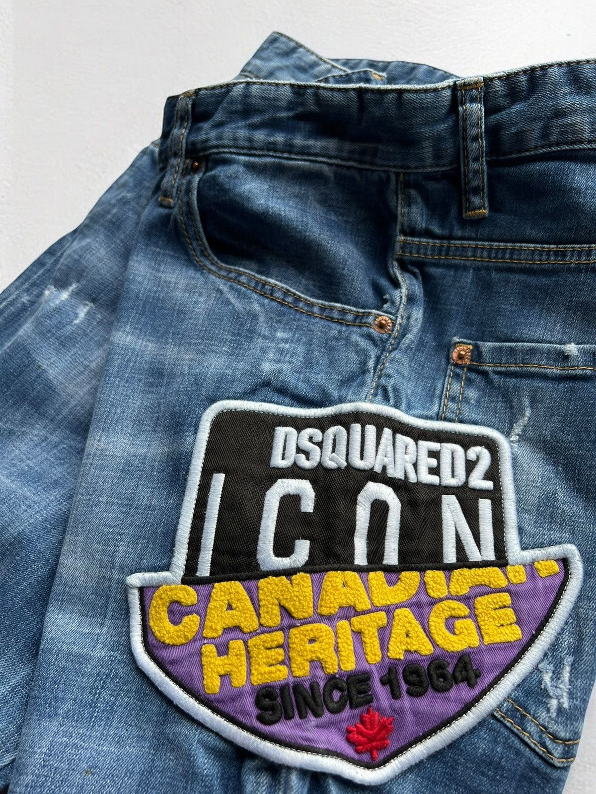 Designer × Dsquared2 DSQUARED2 “SKATER BOY JEAN” EMBROIDERED BIG LOGO PANTS JEANS Size US 33 - 4 Thumbnail