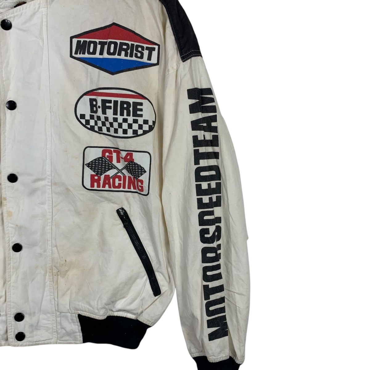 Vintage Vintage 80s BACKFIRE RACING Gt4 Logo Print Motorist Jacket Size US L / EU 52-54 / 3 - 5 Thumbnail