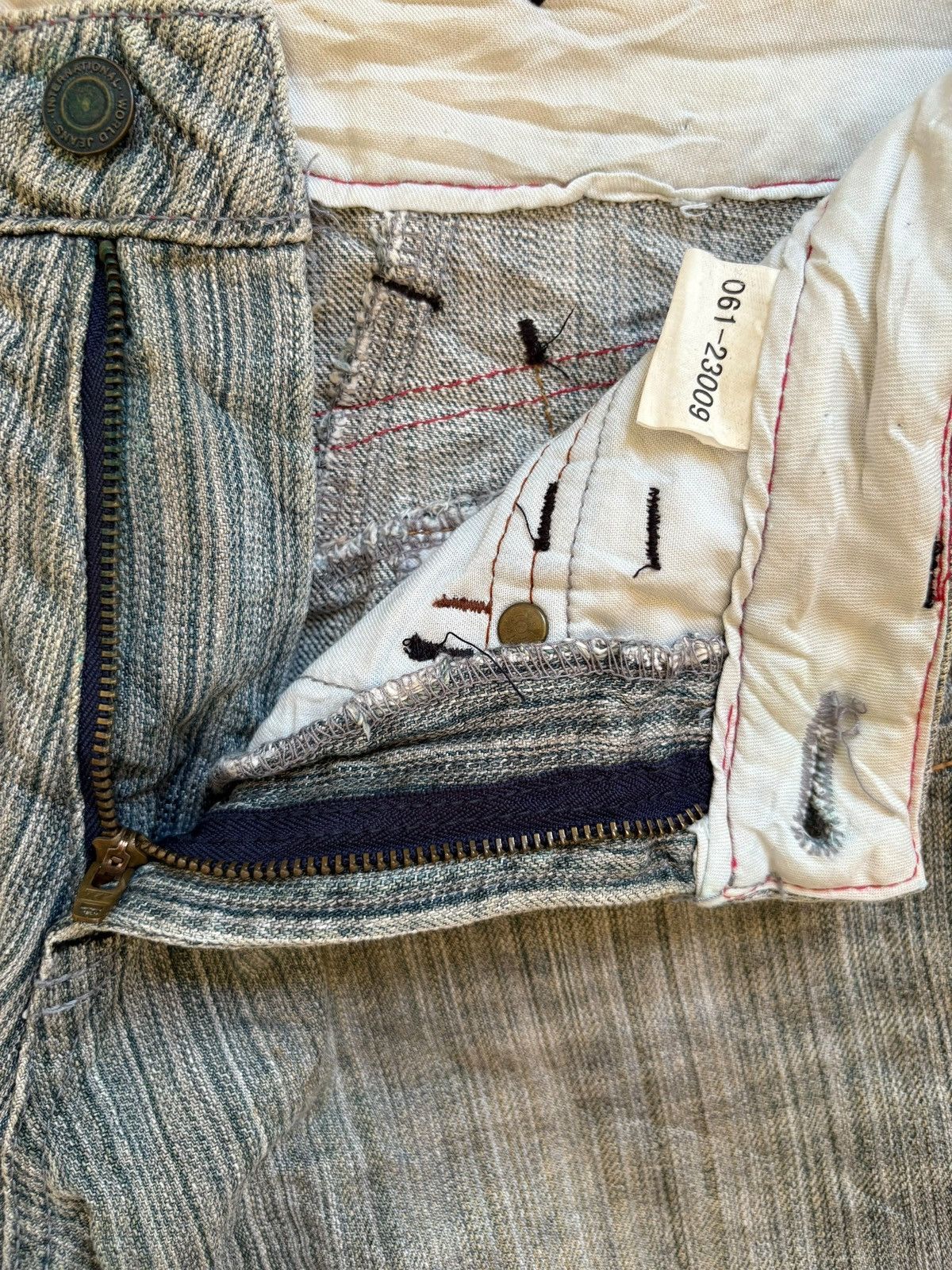 Japanese Brand × Number (N)ine Vintage Japanese Brand Mud Wash Distressed Flare Jeans Size US 32 / EU 48 - 9 Thumbnail