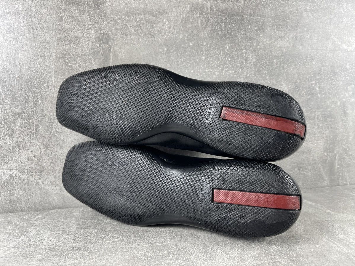 Prada Prada Ankle Leather Boots Black Slip On Buckle Size US 7.5 / IT 37.5 - 7 Thumbnail