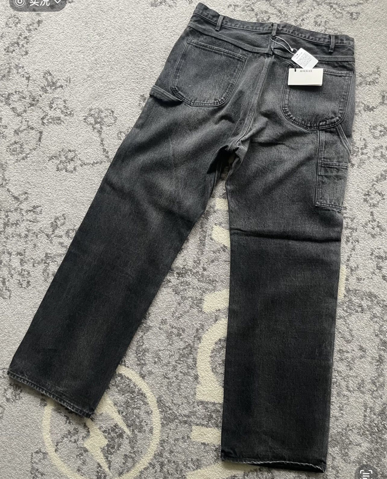 AURALEE 24AW DENIM PAINTER PANTS BLACK 4