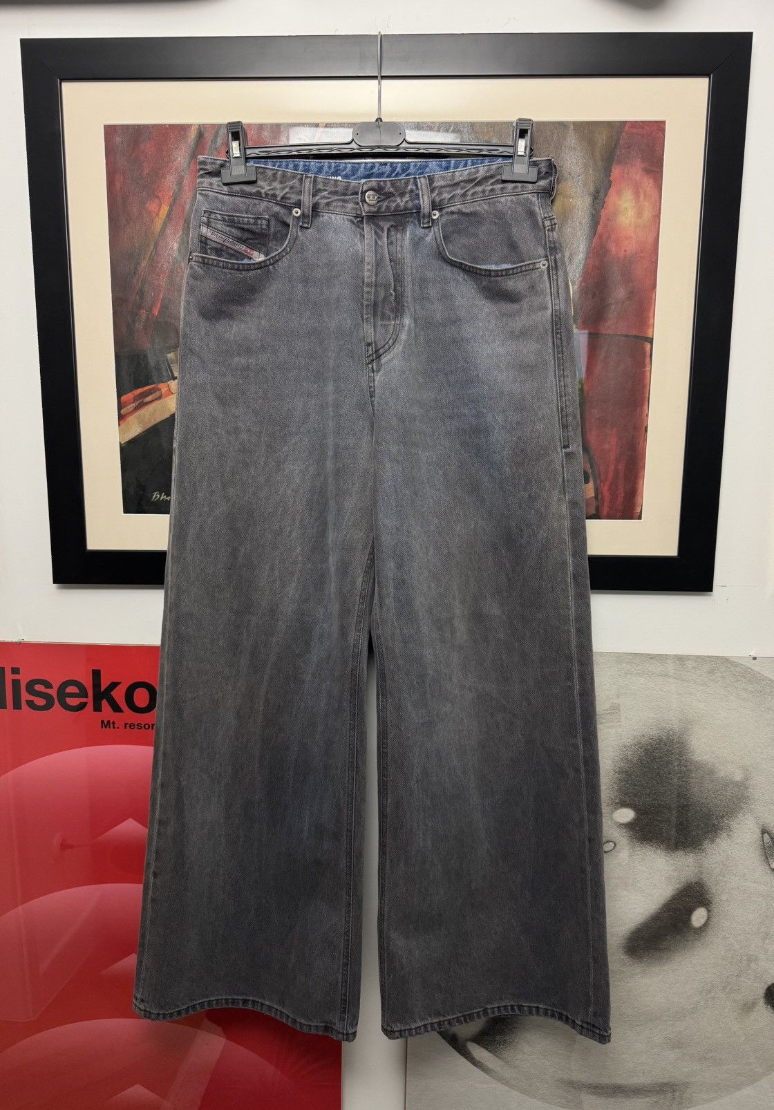 Diesel Oversize Denim Diesel Loose Fit Jeans Baggy Gray Skate Hype Size US 27 - 1 Thumbnail