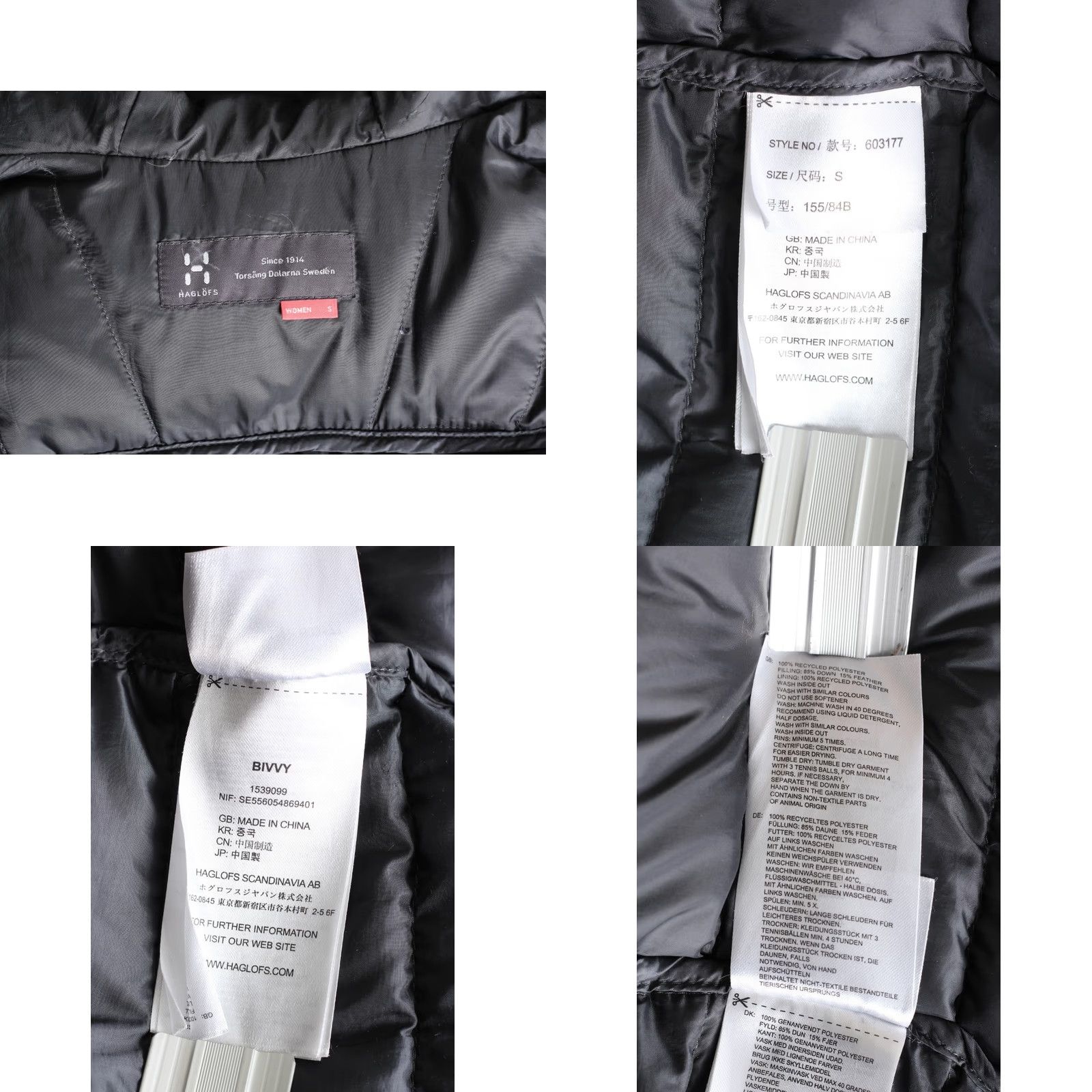 Vintage Haglöfs BIVVY Down Puffer Jacket Women S Hooded PERTEX CLASSIC ECO MJ6069 Black Womens Jacket Size S / US 4 / IT 40 - 8 Thumbnail