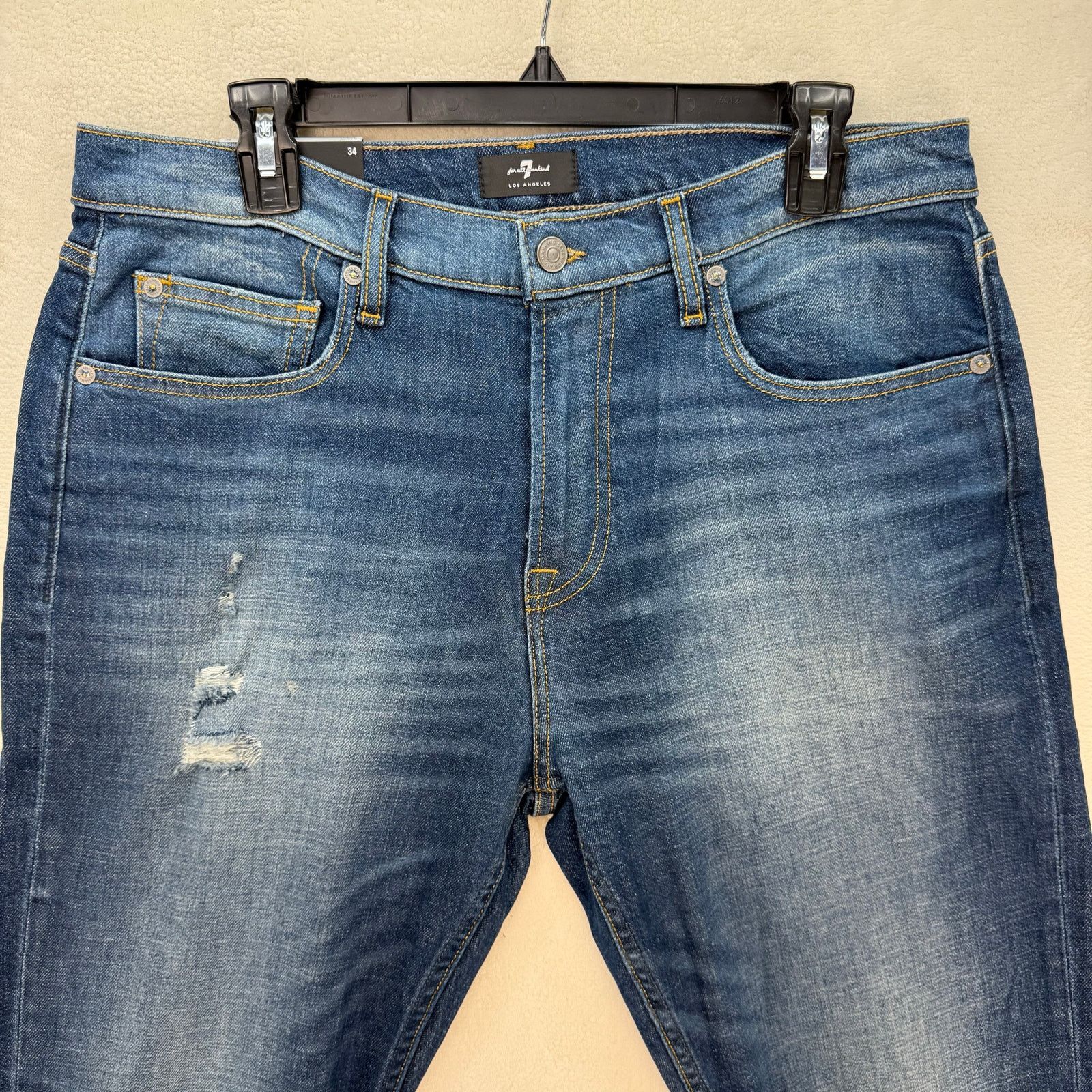 7 For All Mankind 7 FOR ALL MANKIND MEN'S 32 ADRIEN HEMP SLIM TAPERED DARK Size US 32 / EU 48 - 3 Thumbnail