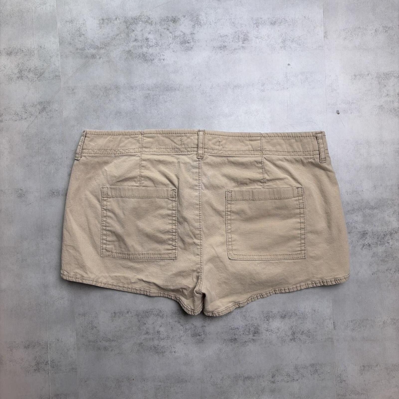 Other Y2K Beige Hollister Surf Grunge Mini Shorts Size 27" / US 4 / IT 40 - 2 Thumbnail